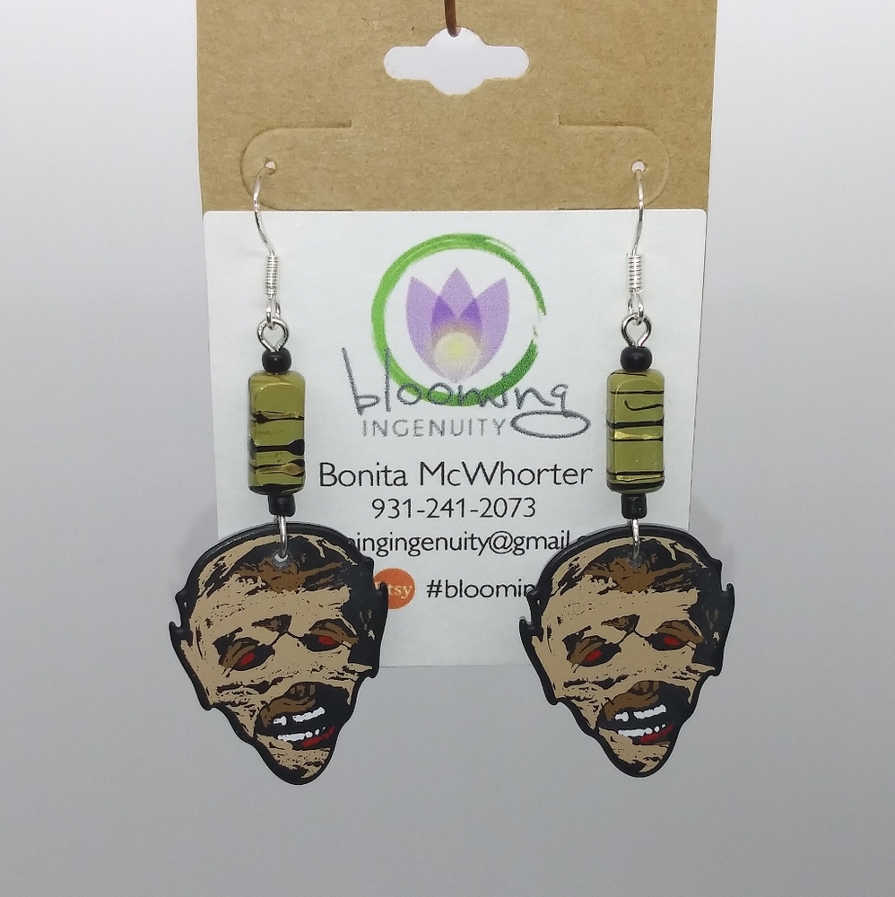 Guitar Pick Dangle Earrings